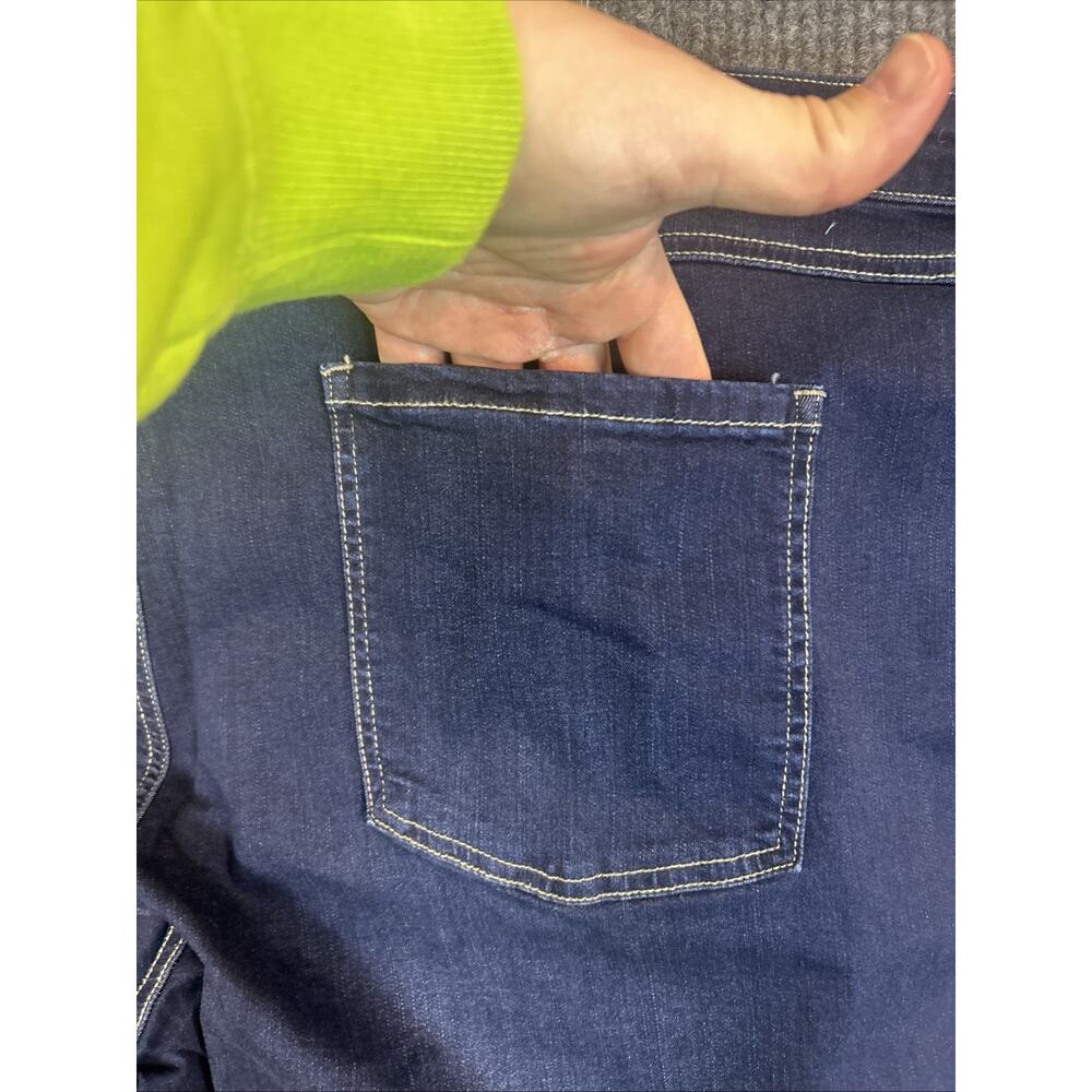 Belle By Kim Gravel Womens Jeans 32WP Seamed To Perfection Dark Wash - Picture 3 of 12